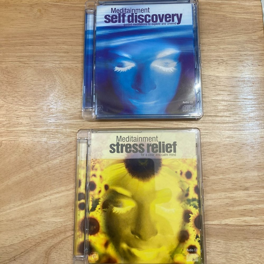 Lot of 2 Meditation CDs, Stress Relief and Self Discovery